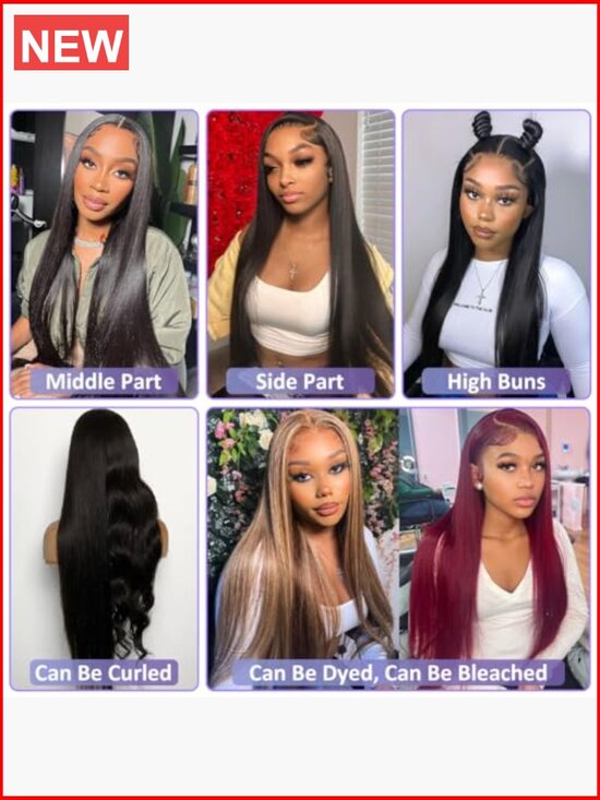 28 inch Straight HD Lace Front Wig Human Hair 180 Density Glueless